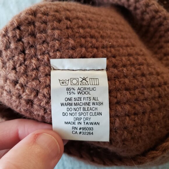 Foursquare Snowboards Vintage Beanie (Brown) - NWOT Y2K - Picture 4 of 4
